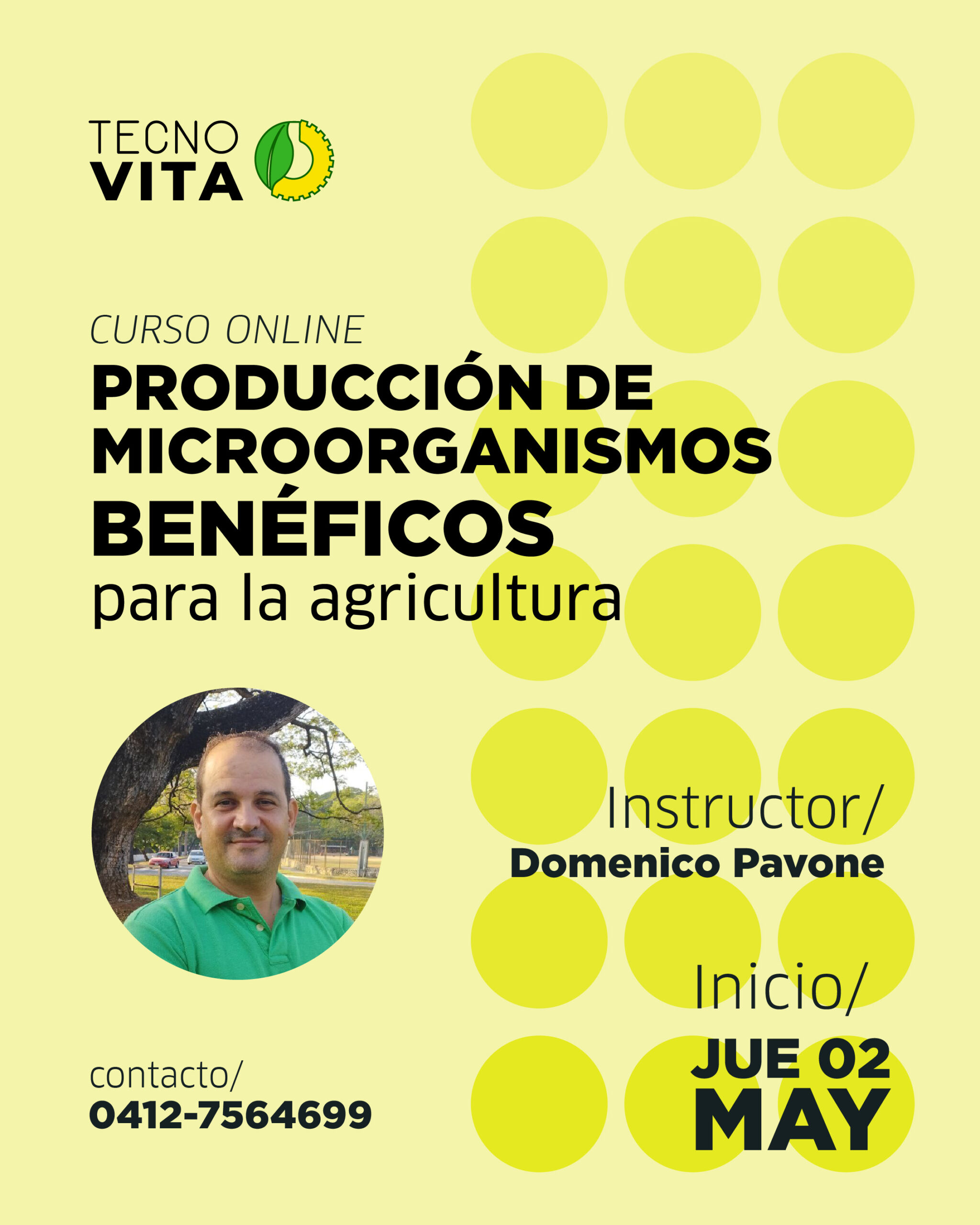 curso produccion microorganismos beneficos agricultura afiche