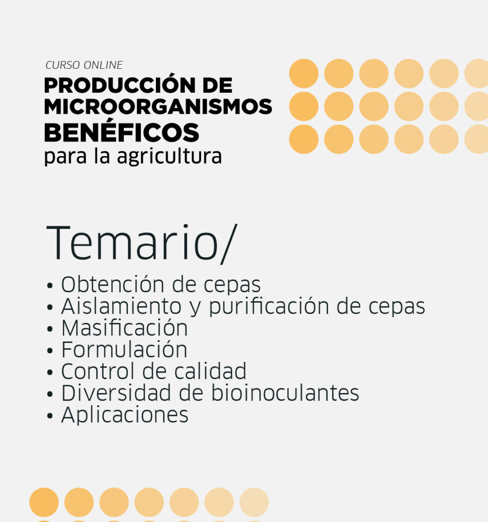 Curso producción de microorganismos benéficos para la agricultura Temario